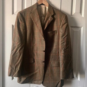 Vintage Loro Piana Spun Cashmere Plaid Blazer Hart Schaffner Marx Mens 4…